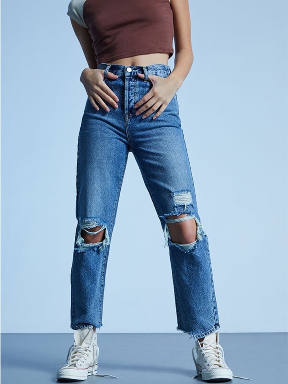 Pacsun Eco Blue Distressed Dad Jeans Women’s size 24